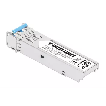 Módulo transceptor óptico SFP Intellinet Gigabit Fiber 1000Base-LX (LC) puerto monomodo, 10 km, compatible con HPE, plateado
