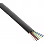 Cable modular InLine 68818 cable plano de 8 hilos 100 m rollo negro