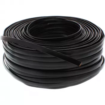 Cable modular InLine 68818 cable plano de 8 hilos 100 m rollo negro