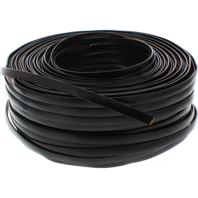 Cable modular InLine 68818 cable plano de 8 hilos 100 m rollo negro