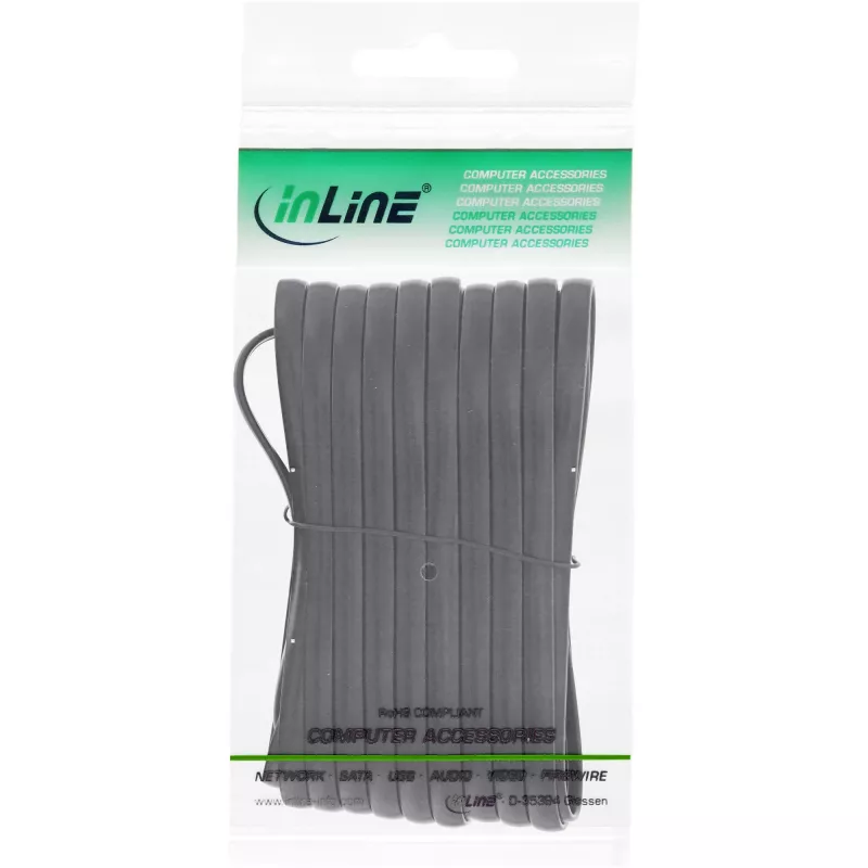 Cable modular InLine RJ12 conector macho/macho 6P6C 10 m