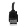 StarTech.com USBAB3ML cable USB 2.0 A a B acodado a la izquierda, M/M, 3 m, negro