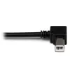 StarTech.com USBAB3ML cable USB 2.0 A a B acodado a la izquierda, M/M, 3 m, negro