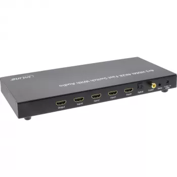 Conmutador HDMI 4K InLine 4×1 con audio