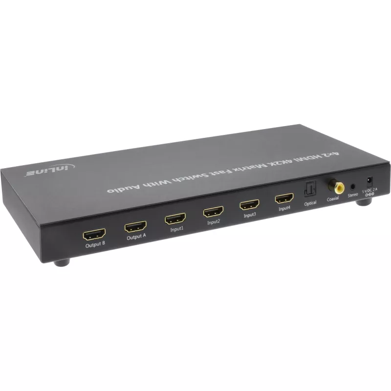 Matriz de conmutación HDMI InLine, 4K2K, 4 entradas a 2 salidas