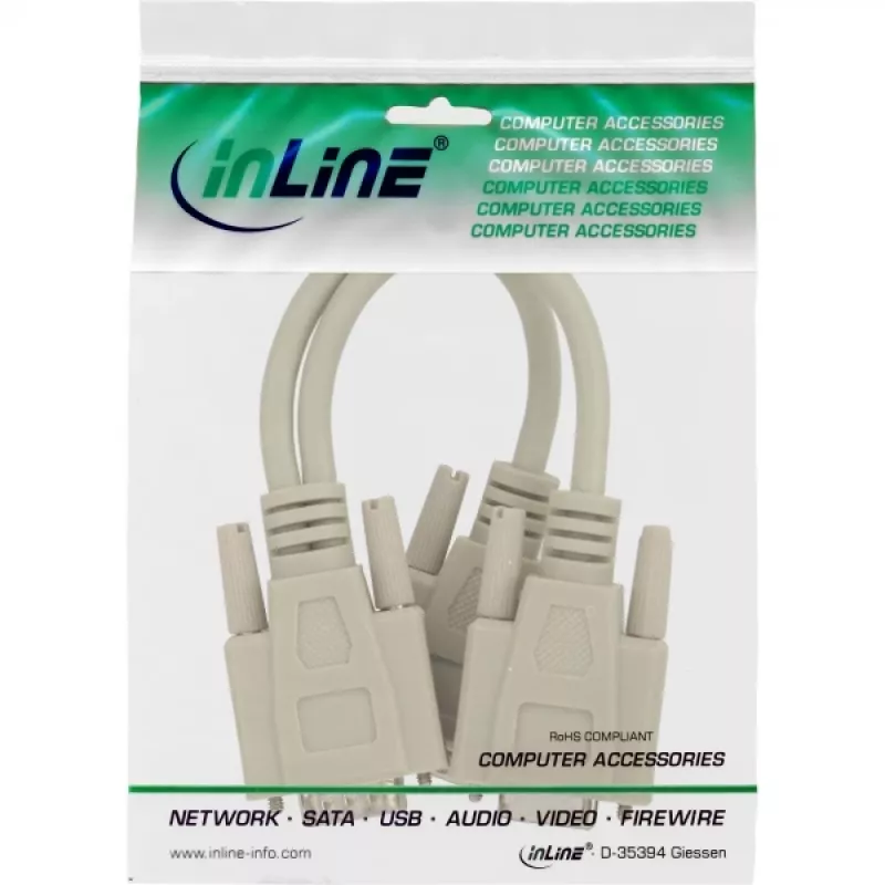 Cable en Y VGA InLine HD15 conector macho / 2x HD15 conector hembra 0,2 m