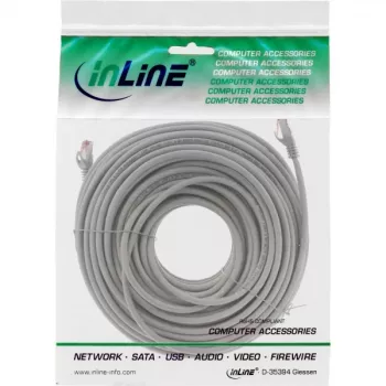 Latiguillo InLine S/FTP PiMF Cat.6 250MHz cobre libre de halógenos gris 50 m