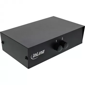 Conmutador AV manual InLine 2 puertos 3x RCA IN/OUT Composite negro