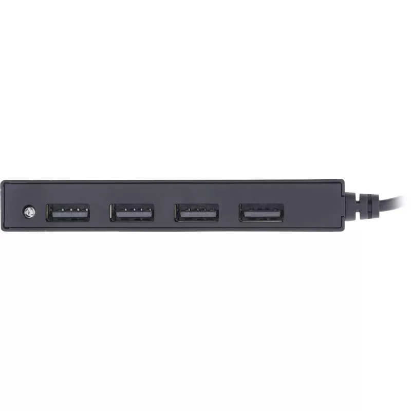 Hub USB 2.0 de 4 puertos InLine, conector macho USB-A a 4x conector hembra USB-A, cable 15cm