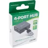 Hub USB 2.0 de 4 puertos InLine, conector macho USB-A a 4x conector hembra USB-A, cable 4cm