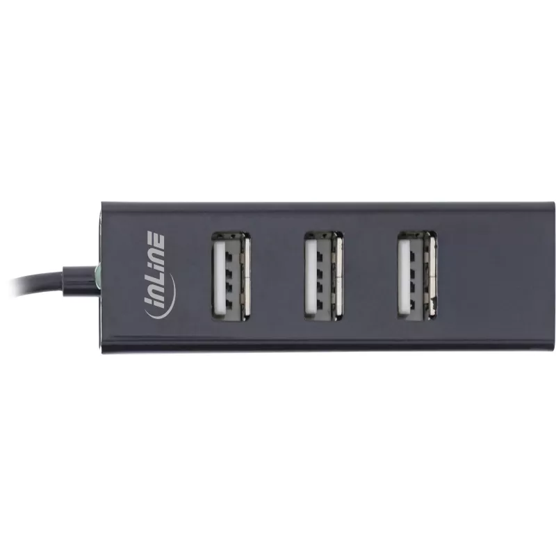 Hub USB 2.0 de 4 puertos InLine, conector macho USB-C a 4x conector hembra USB-A, cable 15cm