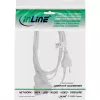 Alargador de corriente InLine con conector macho tipo C europeo / conector hembra, blanco, 2 m