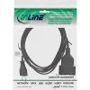 Alargador de corriente InLine con conector macho Type C europeo / conector hembra, negro, 5m