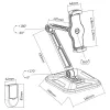 Soporte de tablet InLine para montaje en pared o sobremesa, universal para 4,7