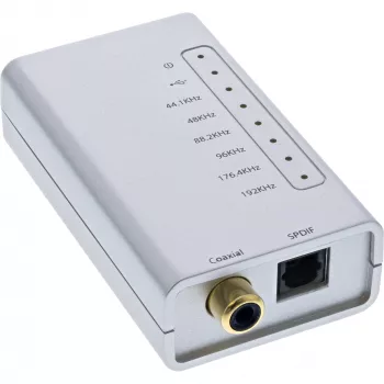 Adaptador de audio USB HD InLine 33053I 24 Bit 192kHz convertidor digital Coax/Toslink/I2S