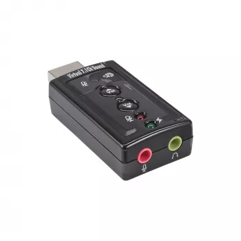 Tarjeta de sonido USB InLine 33051C con sonido envolvente virtual 7.1