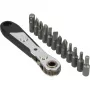 Juego de herramientas de bolsillo InLine con llave de carraca mini + juego de puntas 12 uds.