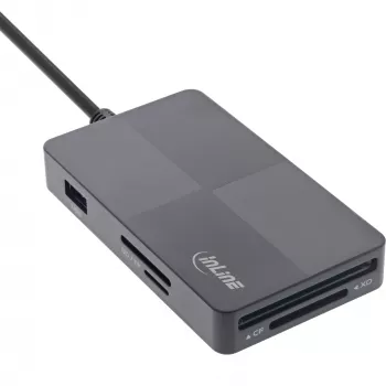 InLine 66772F Lector de tarjetas USB gris