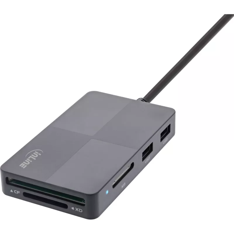 InLine 66772F Lector de tarjetas USB gris