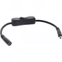InLine Cable DC con interruptor, conector macho/hembra DC 3,5x1,35 mm, AWG 18, negro, 0,20 m