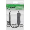 InLine Cable DC con interruptor, conector macho/hembra DC 5,5x2,5 mm, AWG 18, negro, 0,20 m