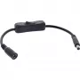 InLine Cable DC con interruptor, conector macho/hembra DC 5,5x2,1 mm, AWG 18, negro, 0,20 m