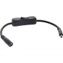 InLine Cable DC con interruptor, conector macho/hembra DC 4,0x1,7 mm, AWG 18, negro, 0,20 m