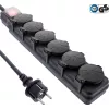 InLine 16496P Alargador de corriente 5 m 6 salidas AC negro