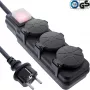InLine 16493P Alargador de corriente 5 m 3 salidas AC negro