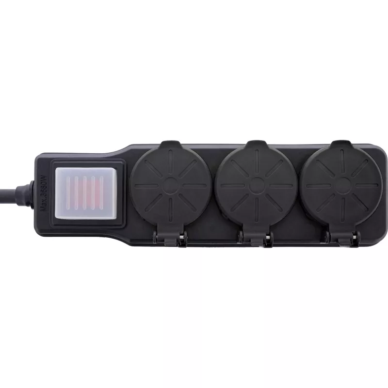 InLine 16493P Alargador de corriente 5 m 3 salidas AC negro