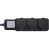 InLine 16493O Alargador de corriente 3 m 3 salidas AC negro