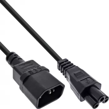 Cable de alimentación InLine, conector hembra C14 a conector macho C5, negro, 3 m