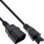 Cable de alimentación InLine, conector hembra C14 a conector macho C5, negro, 3 m