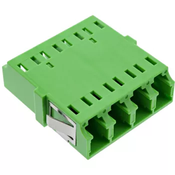 Acoplador de fibra óptica InLine 89989I cuádruple LC/LC monomodo verde