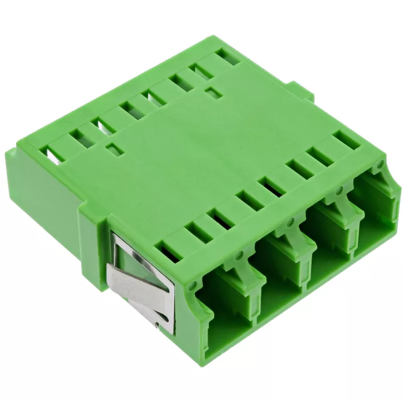 Acoplador de fibra óptica InLine 89989I cuádruple LC/LC monomodo verde