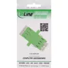 Adaptador de fibra óptica InLine 89989R dúplex LC/LC SM conector hembra/conector hembra verde