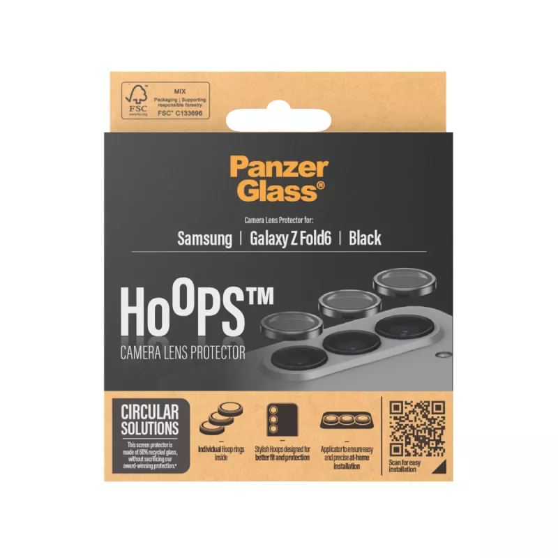Protector de lente de cámara PanzerGlass ® Hoops® negro Samsung Galaxy Z Fold6