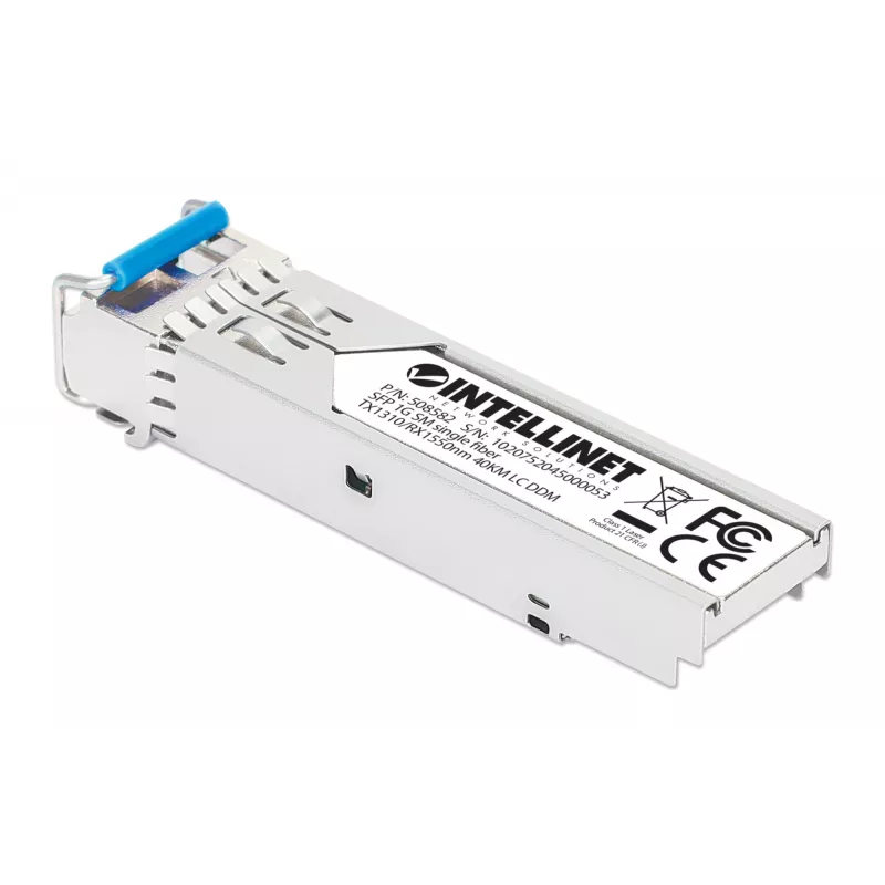 Módulo transceptor óptico SFP Intellinet Gigabit Fiber WDM Bidirectional 1000Base-BX-U LC 40 km