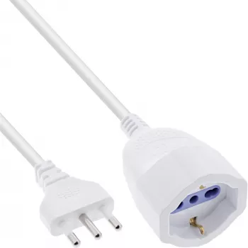 Alargador de corriente InLine 16402I 2 m 1 salida AC interior blanco