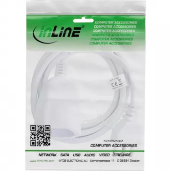 Alargador de corriente InLine 16402I 2 m 1 salida AC interior blanco