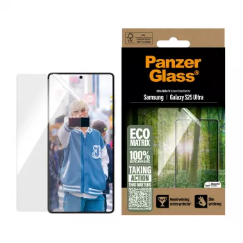 Lámina protectora de pantalla PanzerGlass® ECO MATRIX Samsung Galaxy S25 Ultra | Ultra-Wide Fit