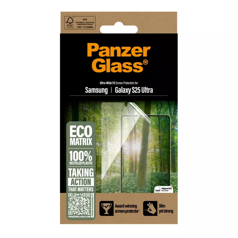 Lámina protectora de pantalla PanzerGlass® ECO MATRIX Samsung Galaxy S25 Ultra | Ultra-Wide Fit