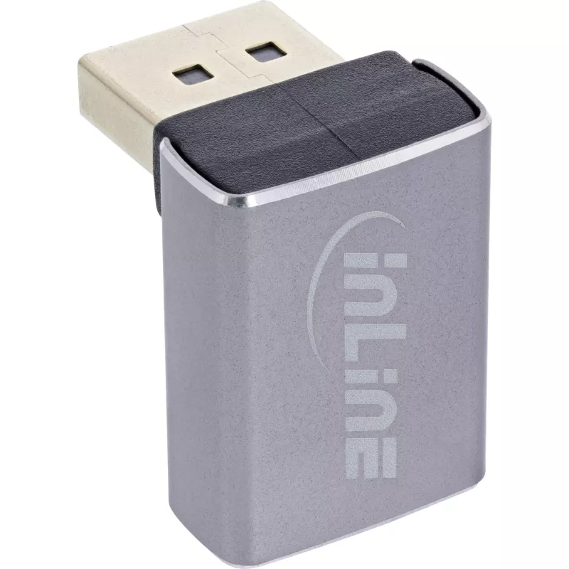 Cambiador de género de cable InLine 17291G DisplayPort gris, negro
