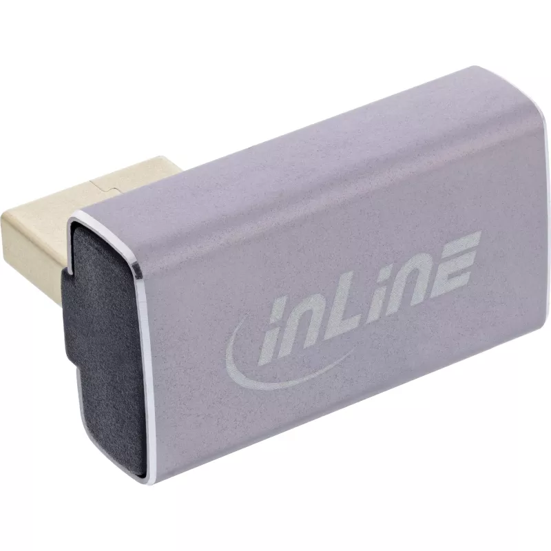 Conmutador DisplayPort InLine 17291I gris negro bañado en oro
