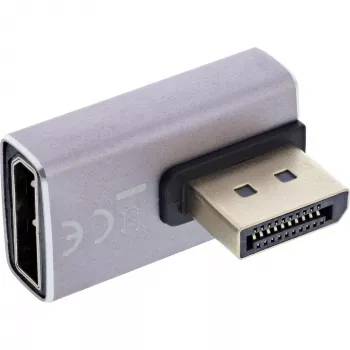 Cambiador de género DisplayPort InLine 17291H gris negro bañado en oro