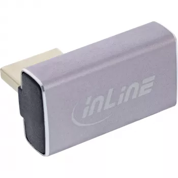 Cambiador de género DisplayPort InLine 17291H gris negro bañado en oro