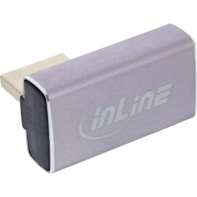 Cambiador de género DisplayPort InLine 17291H gris negro bañado en oro