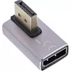 Cambiador de género DisplayPort InLine 17291H gris negro bañado en oro