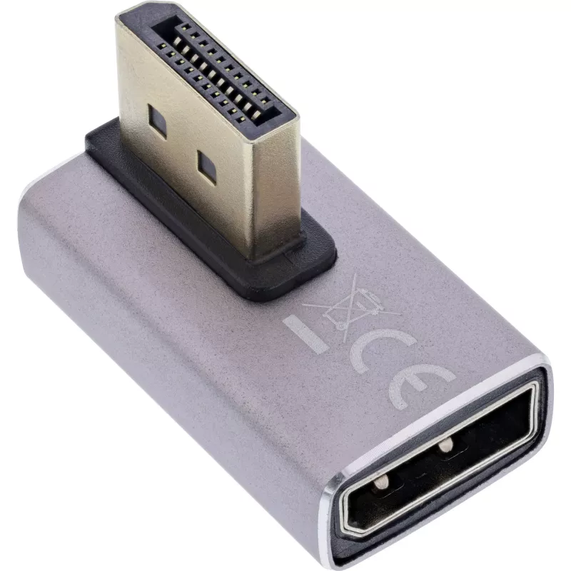 Cambiador de género DisplayPort InLine 17291H gris negro bañado en oro
