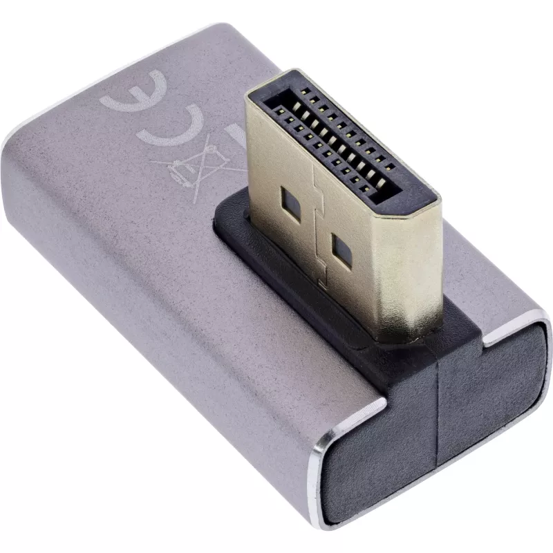 Cambiador de género DisplayPort InLine 17291H gris negro bañado en oro